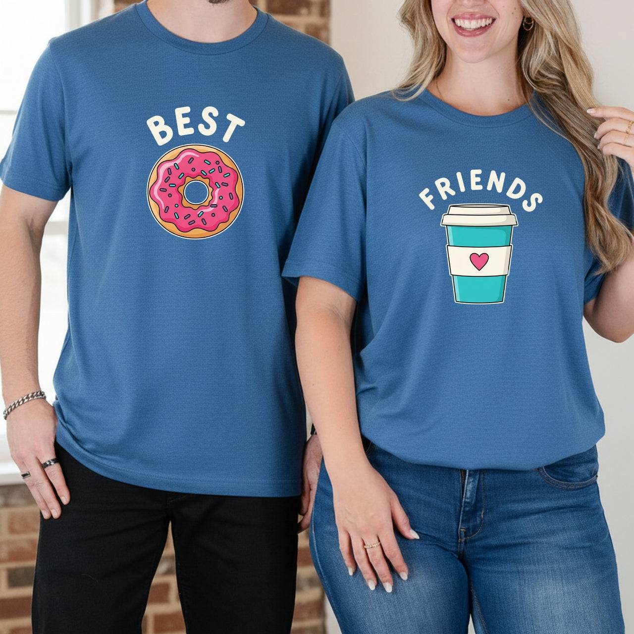 Best Friends Donuts Milktea Matching T-Shirts For Besties