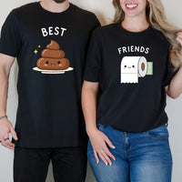 Best Friends Girl Poop Letter Matching T-Shirts For Besties