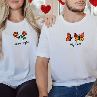 Bloom & Fly Matching T-Shirts For Besties Couples