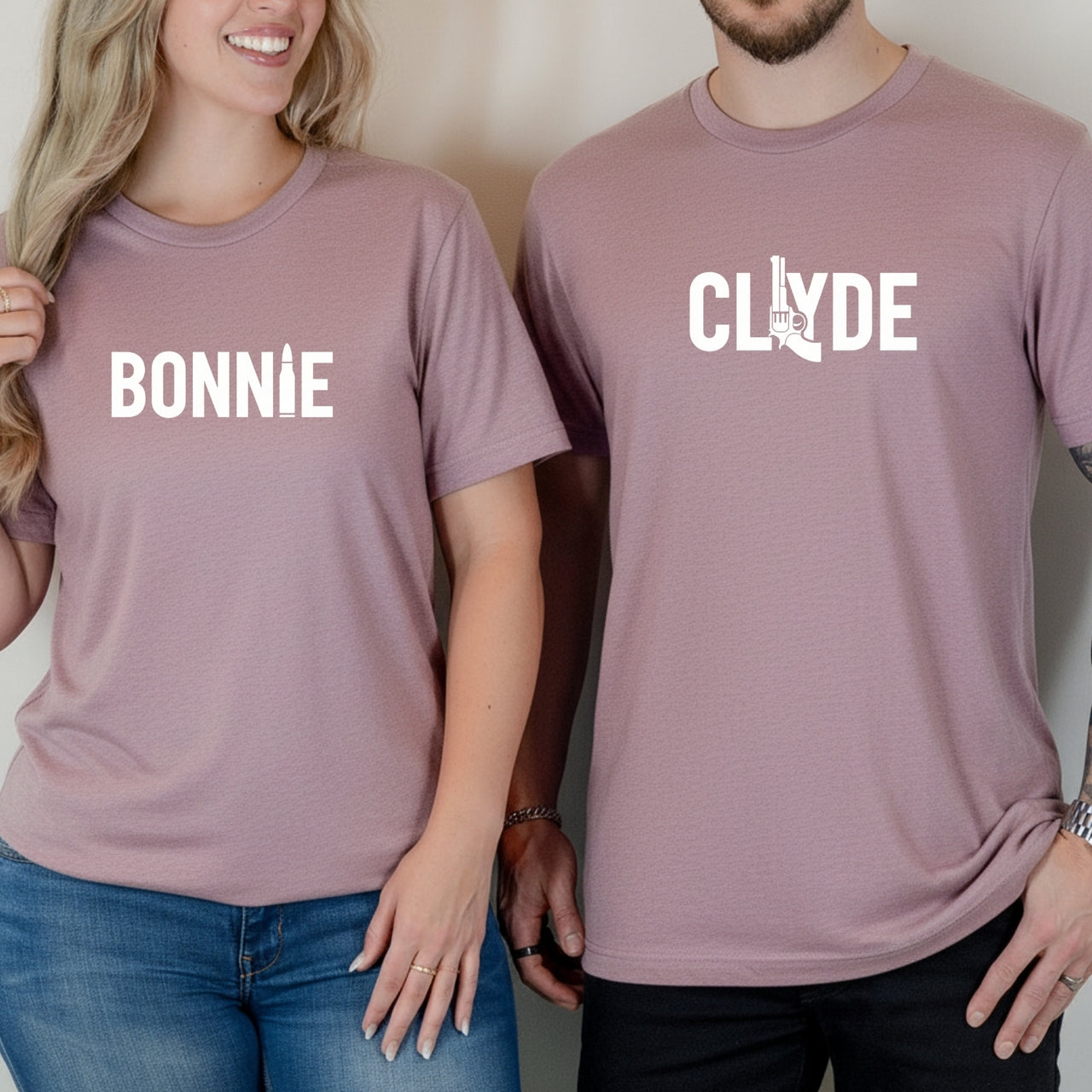 Bonnie and Clyde Matching T-Shirts For Couples