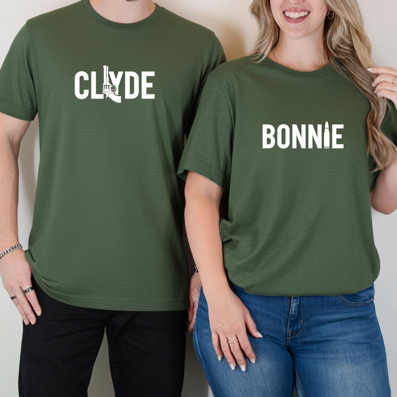Bonnie and Clyde Matching T-Shirts For Couples