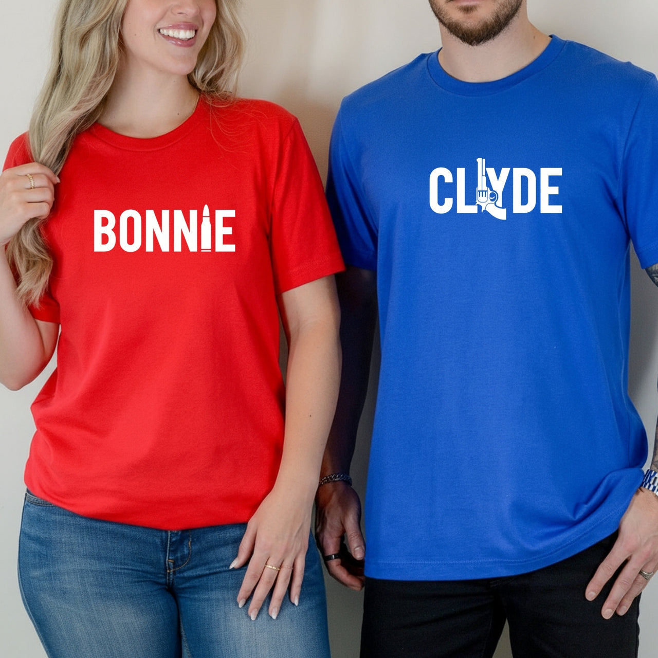 Bonnie and Clyde Matching T-Shirts For Couples