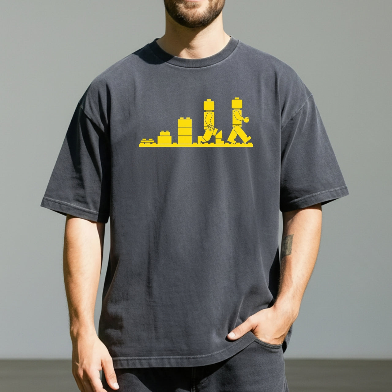 Bricks Evolution T-Shirt – Vintage Style Brick Builder Graphic Tee