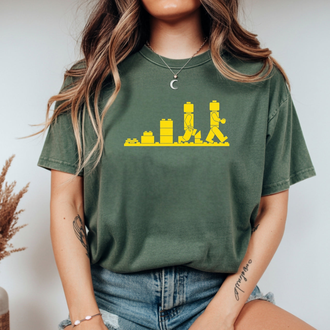 Bricks Evolution T-Shirt – Vintage Style Brick Builder Graphic Tee