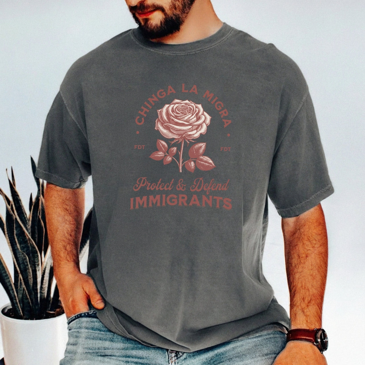 Chinga La Migra Protect Immigrants T-Shirt - Pro Immigration Rights Graphic Tee
