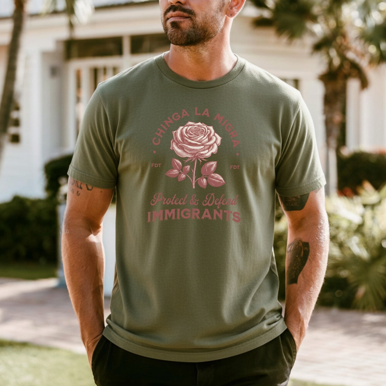 Chinga La Migra Protect Immigrants T-Shirt - Pro Immigration Rights Graphic Tee