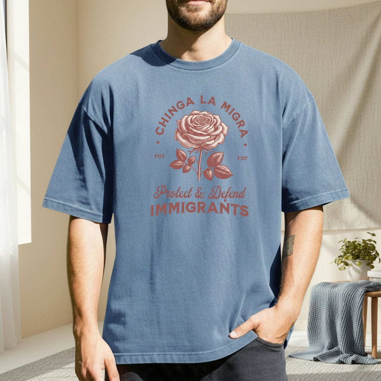 Chinga La Migra Protect Immigrants T-Shirt - Pro Immigration Rights Graphic Tee