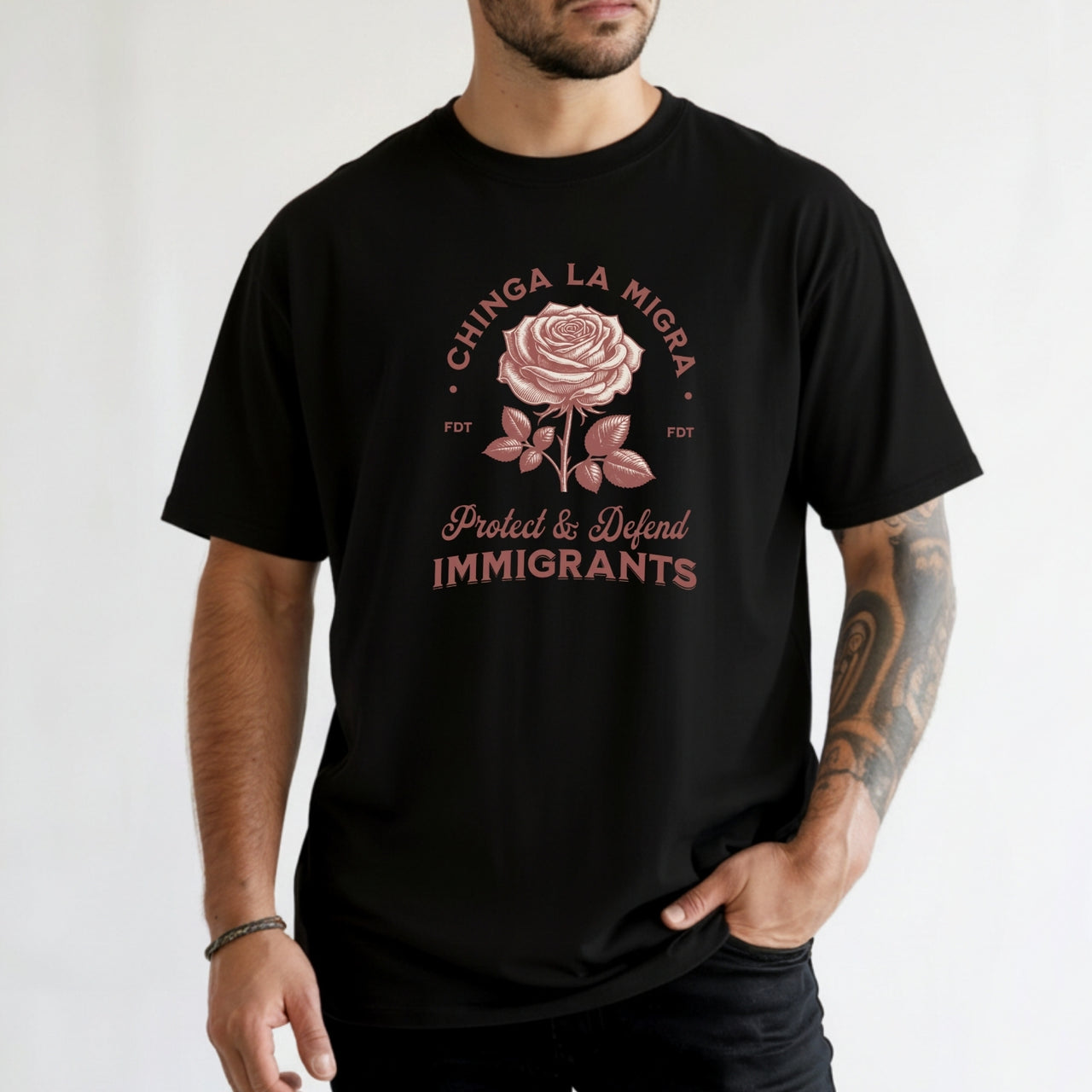 Chinga La Migra Protect Immigrants T-Shirt - Pro Immigration Rights Graphic Tee