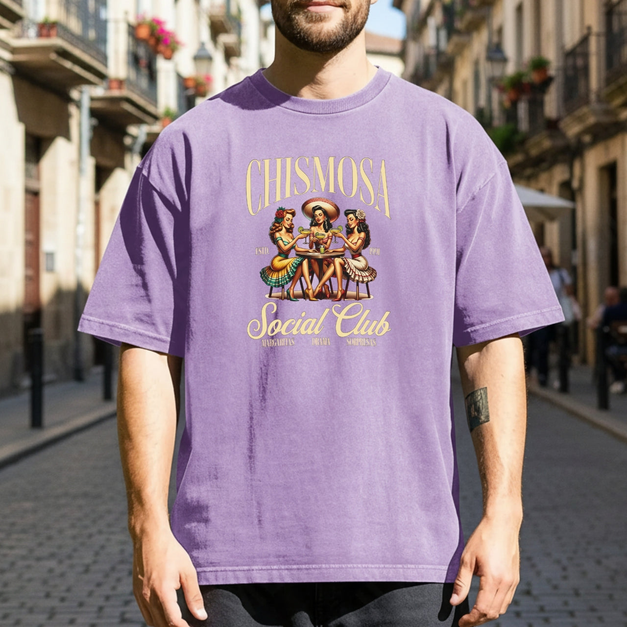 Chismosa Social Club T-Shirt - Retro Hispanic Humor Graphic Tee