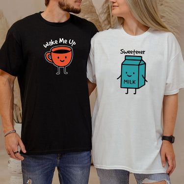 Coffee & Milk Matching T-Shirts For Couples