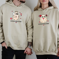Cupid & Gift Ghost Matching Hoodies For Couples