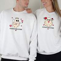 Cupid & Gift Ghost Matching Hoodies For Couples