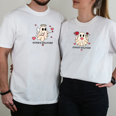 Cupid & Gift Ghost Matching T-Shirts For Couples