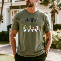 Cute Animal Friends Crossing T-Shirt - Frog Dinosaur Unicorn Graphic Tee