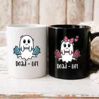 Dead Lift Funny Ghost Couple Matching Mugs For Couples