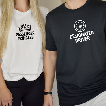 Designated Driver x Passenger Princess Matching T-Shirts For Couples