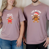 Eat My Cookies Funny Gingerbread Matching T-Shirts For Couples