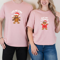Eat My Cookies Funny Gingerbread Matching T-Shirts For Couples