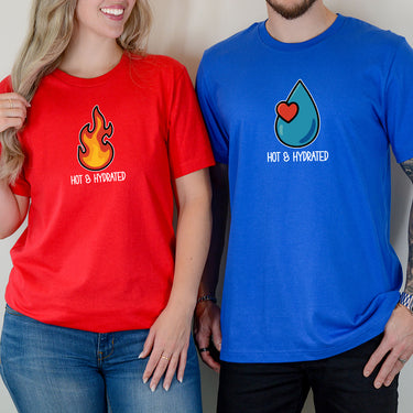 Fire & Water Matching T-Shirts For Couples