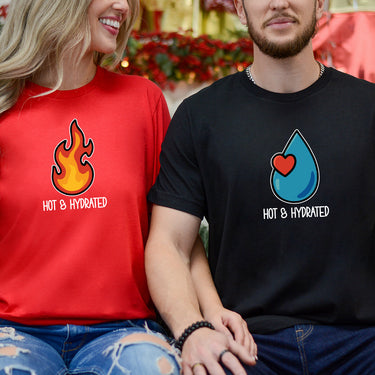 Fire & Water Matching T-Shirts For Couples