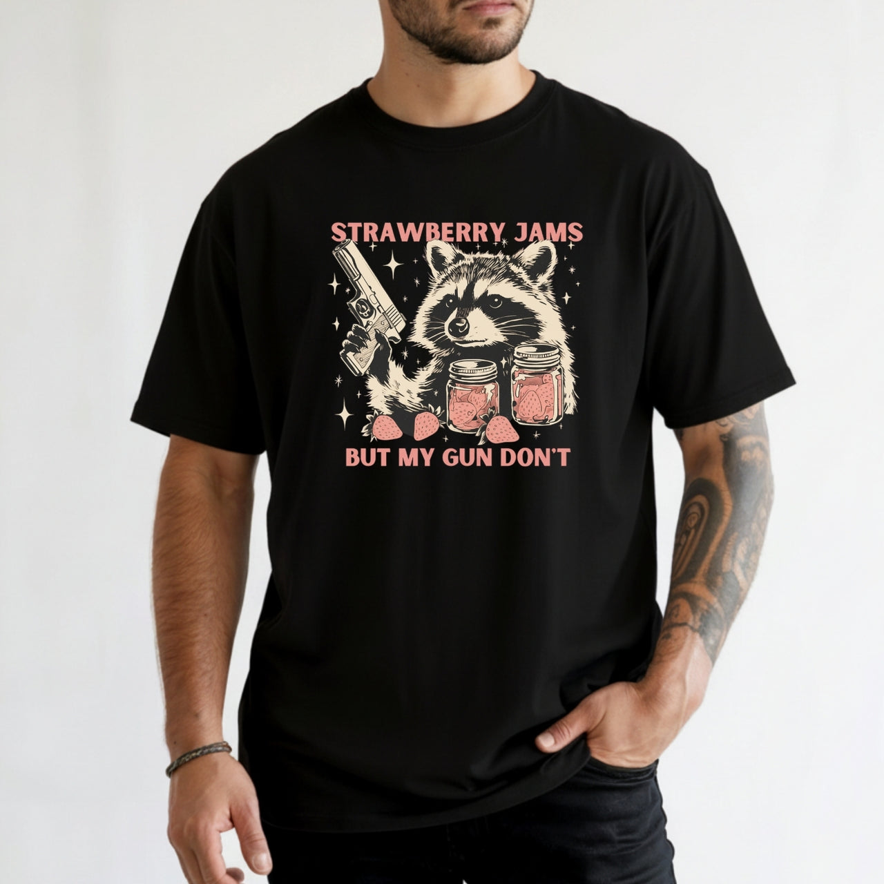 Funny Raccoon T-Shirt - Vintage Meme Graphic Tee for Men & Women
