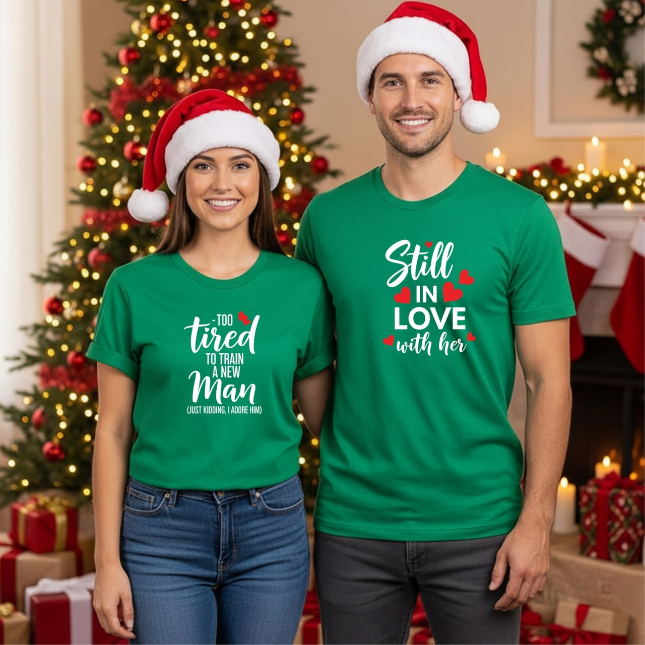Funny Still In Love With Her Too Tired To Train A New Man Matching T-Shirts For Couples