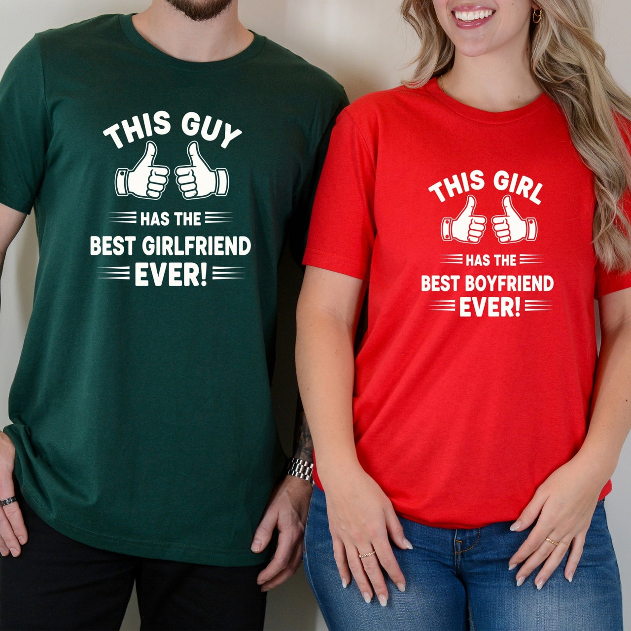 Funny Awesome Girlfriend Boyfriend Matching T-Shirts For Couples