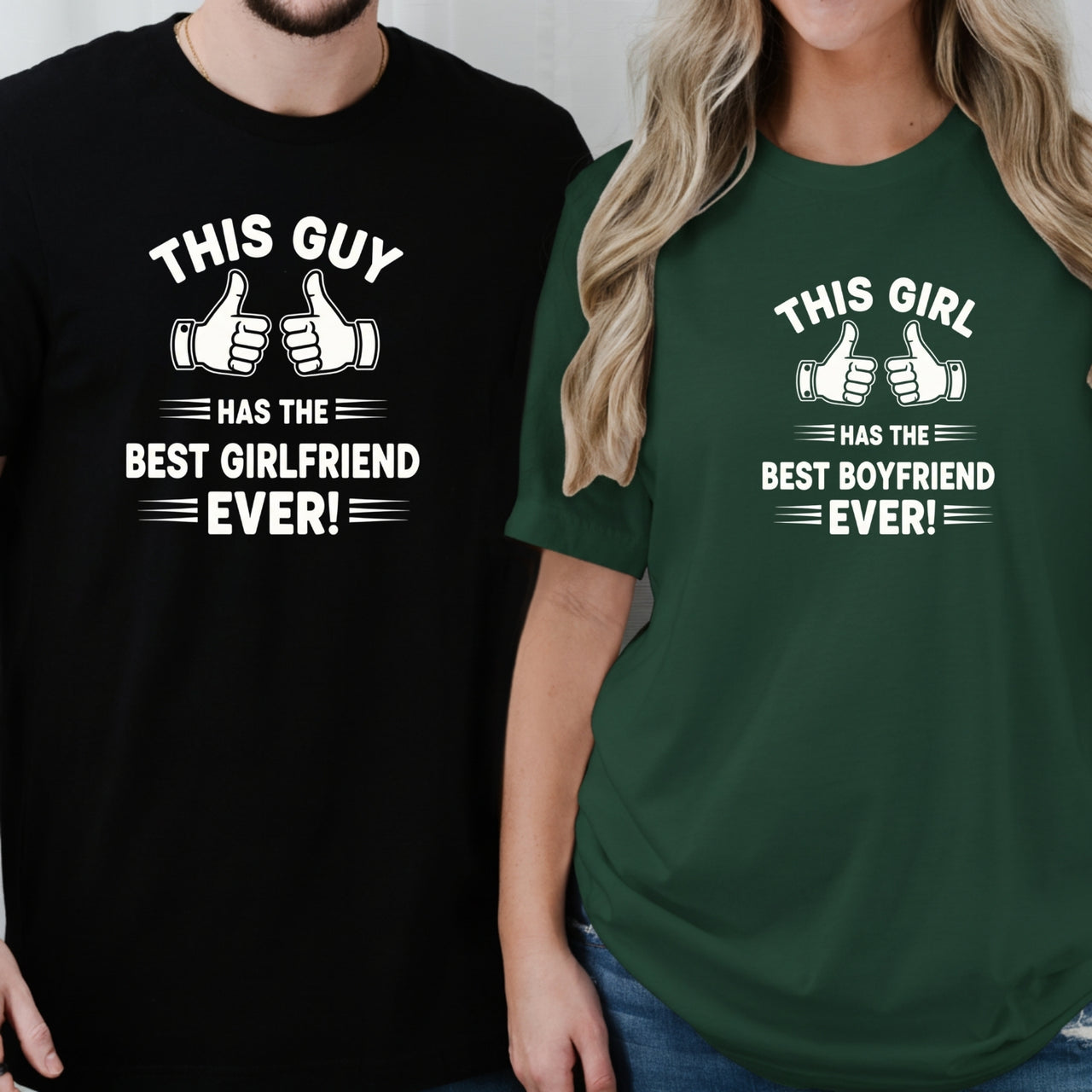 Funny Awesome Girlfriend Boyfriend Matching T-Shirts For Couples