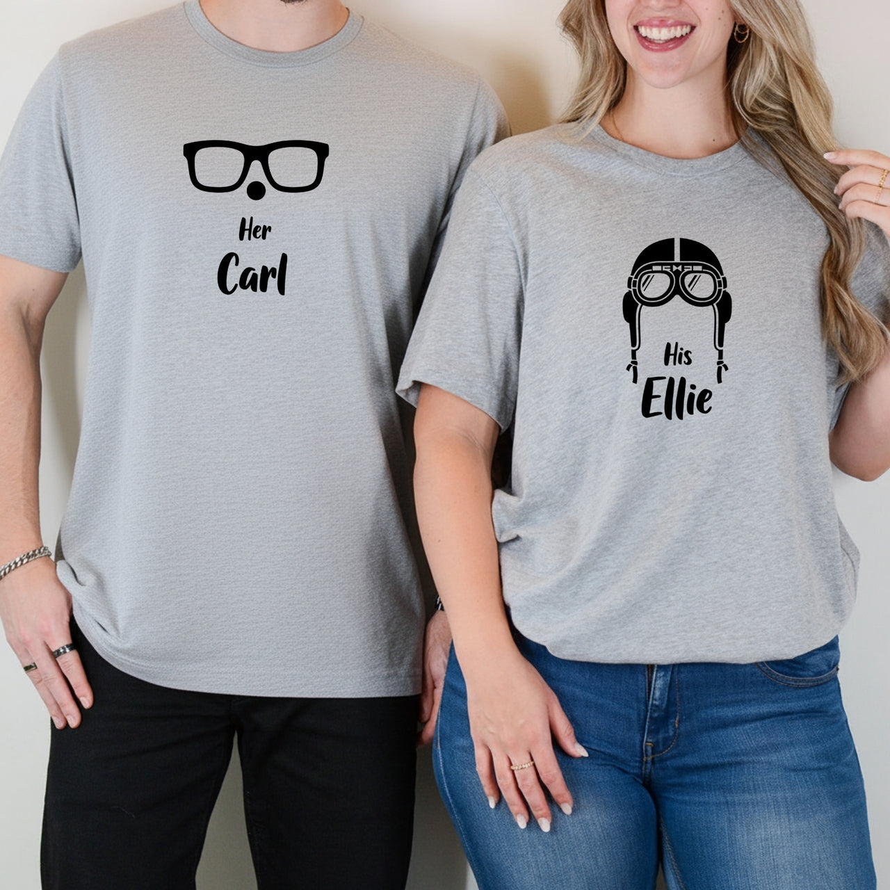 Her Carl His Ellie Matching T-Shirts For Couples