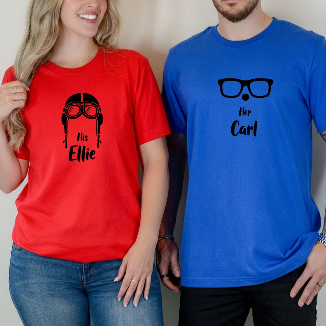 Her Carl His Ellie Matching T-Shirts For Couples
