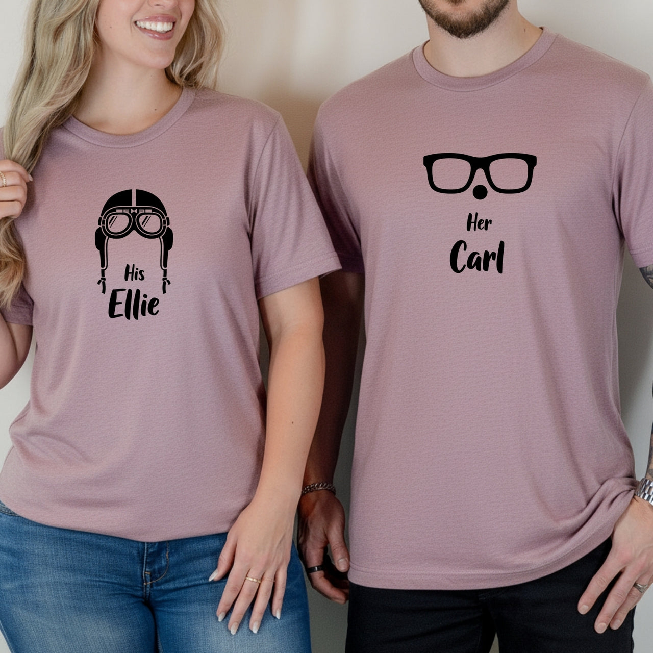 Her Carl His Ellie Matching T-Shirts For Couples