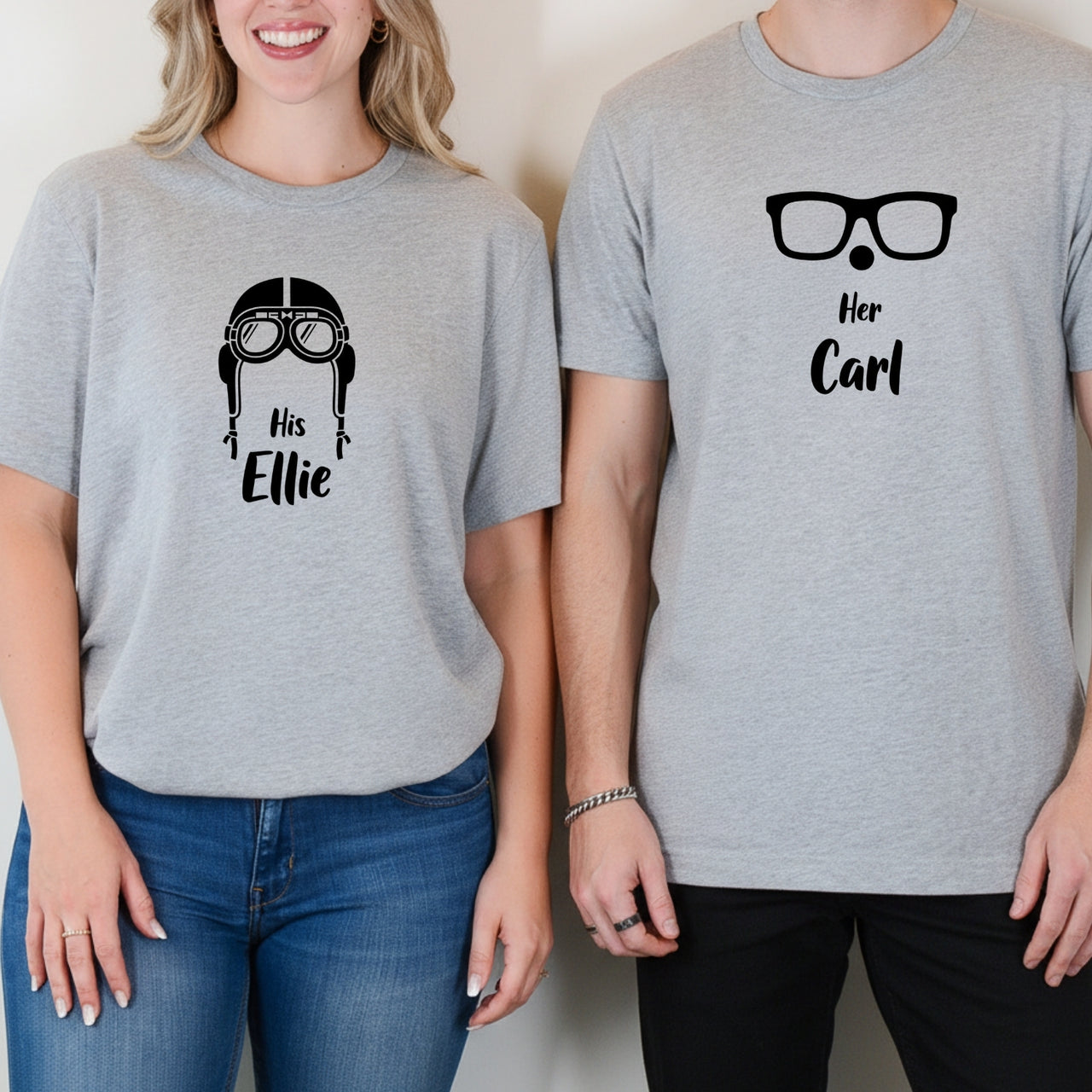 Her Carl His Ellie Matching T-Shirts For Couples