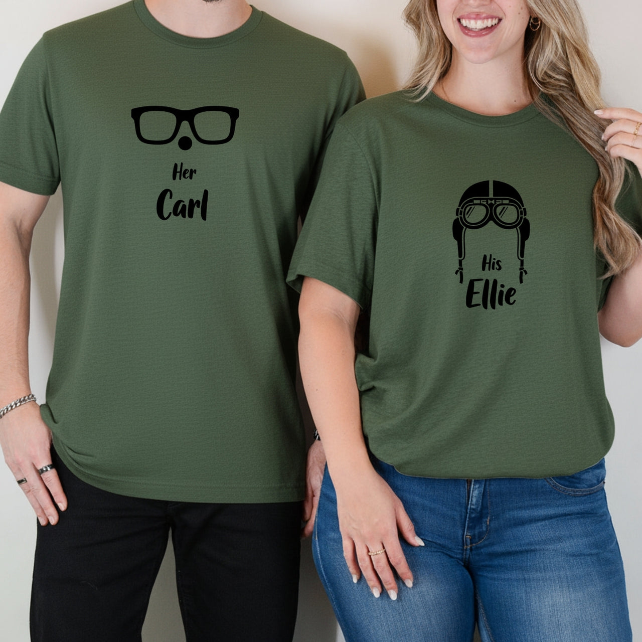 Her Carl His Ellie Matching T-Shirts For Couples