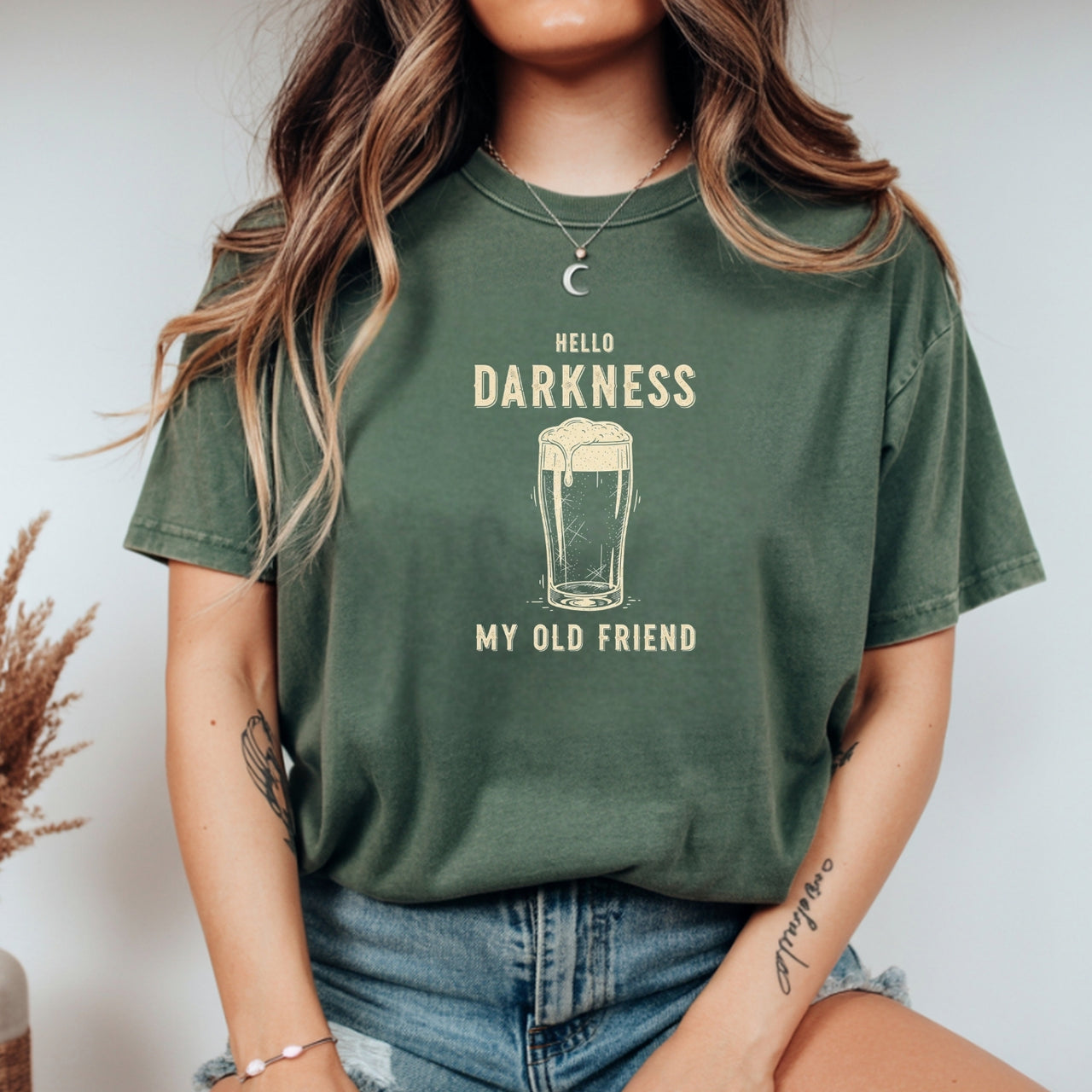 Hello Darkness My Old Friend Shirt – Funny Dark Beer Lover Tee