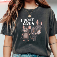 I Don’t Care Funny Donkey T-Shirt - Sarcastic Animal Graphic Tee