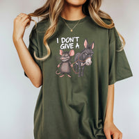 I Don’t Care Funny Donkey T-Shirt - Sarcastic Animal Graphic Tee