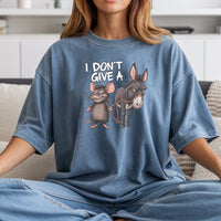 I Don’t Care Funny Donkey T-Shirt - Sarcastic Animal Graphic Tee