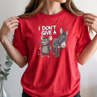 I Don’t Care Funny Donkey T-Shirt - Sarcastic Animal Graphic Tee