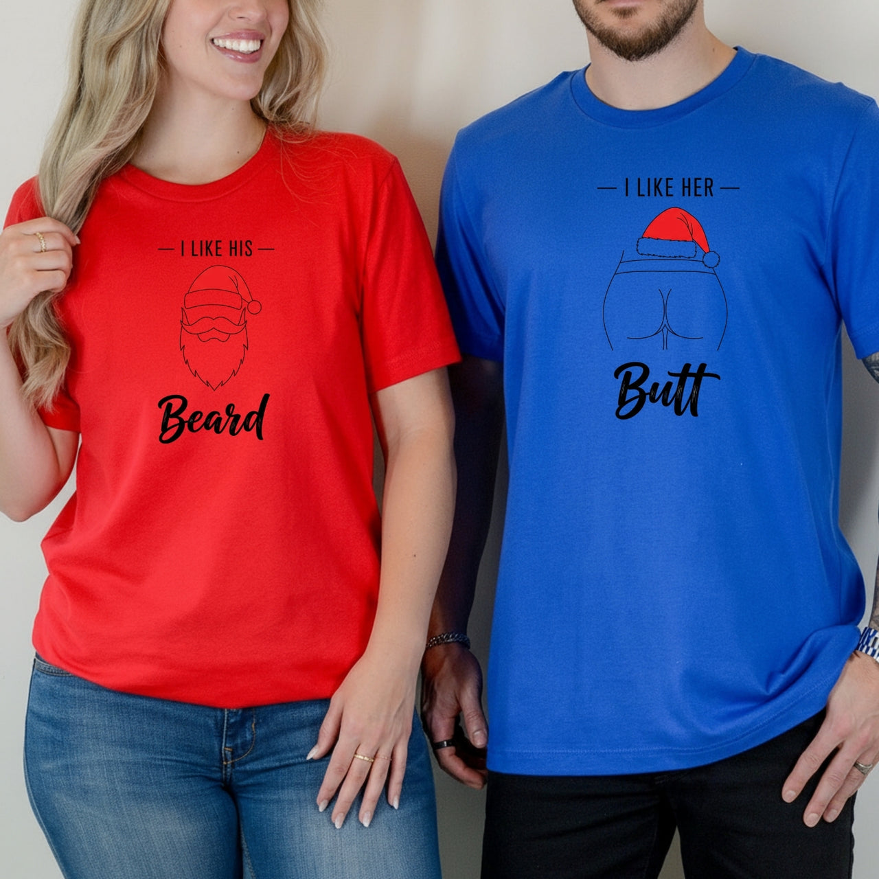 I Like His Beard I Live Her Butt Matching T-Shirts For Couples