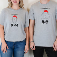 I Like His Beard I Live Her Butt Matching T-Shirts For Couples