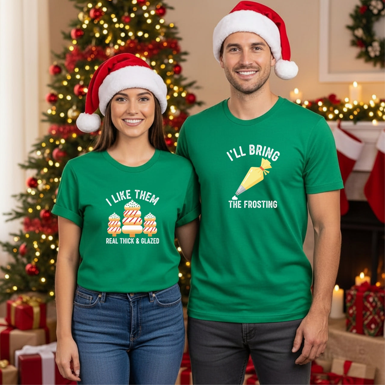 I'll Bring The Frosting I Like Them Real Thick Glazed Matching T-Shirts For Couples