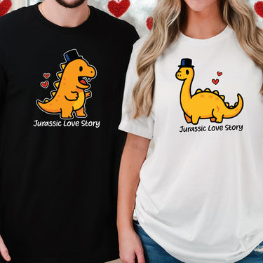 Jurassic Love Matching T-Shirts For Couples