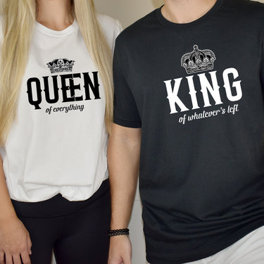 King x Queen Of Everything Matching T-Shirts For Couples