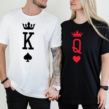 King x Queen Symbol Matching T-Shirts For Couples