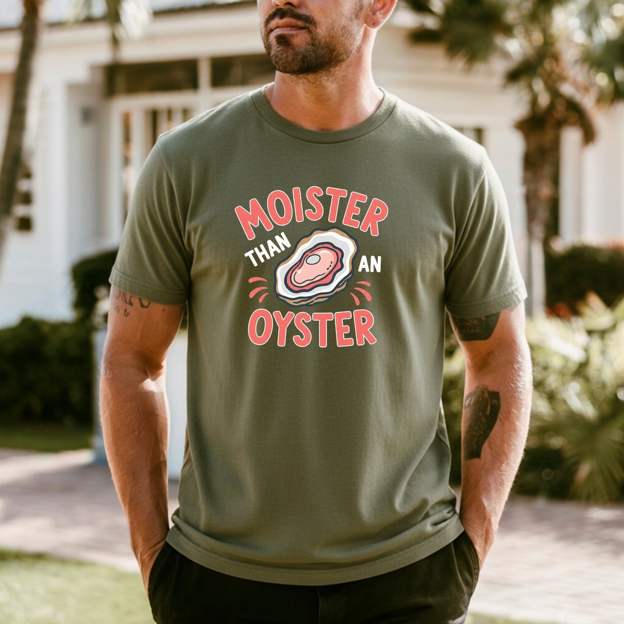 Moister Than an Oyster T-Shirt – Funny Retro Humor Unisex Graphic Tee