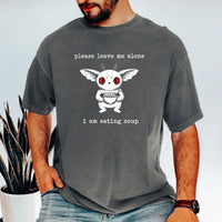 Mothman Eating Soup T-Shirt - Funny Cryptid Sarcastic Graphic Tee