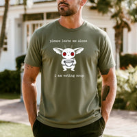 Mothman Eating Soup T-Shirt - Funny Cryptid Sarcastic Graphic Tee
