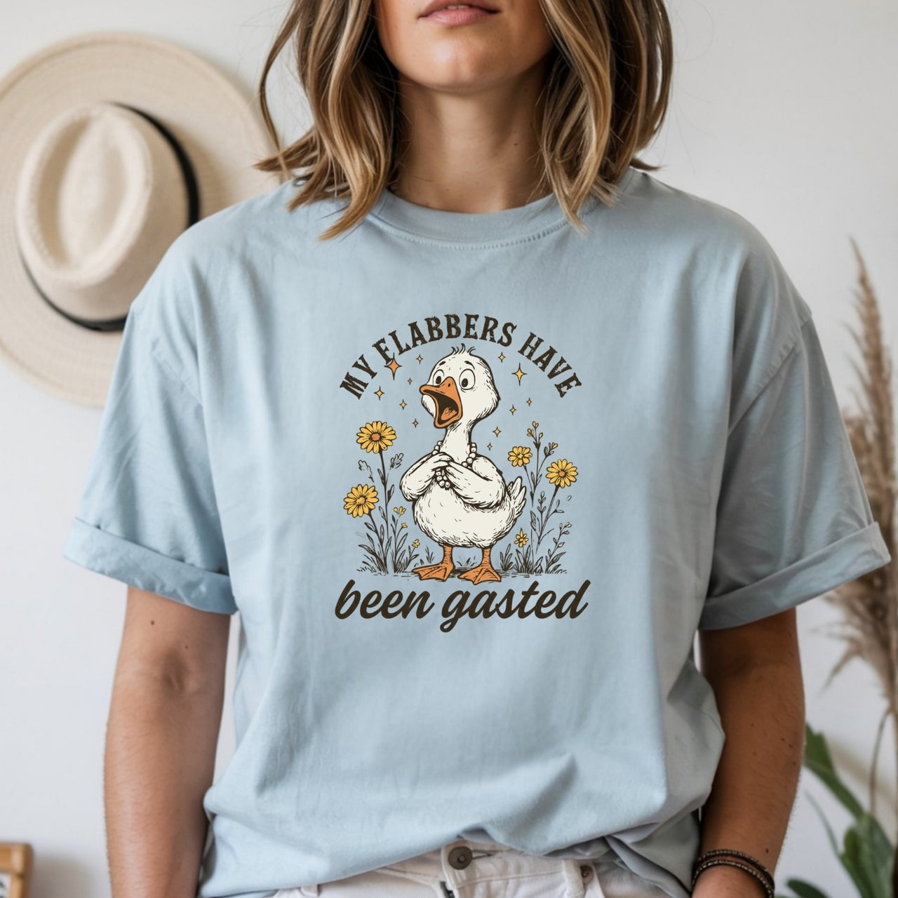 My Flabbers Have Been Gasted T-Shirt - Funny Sarcastic Goose Graphic Tee