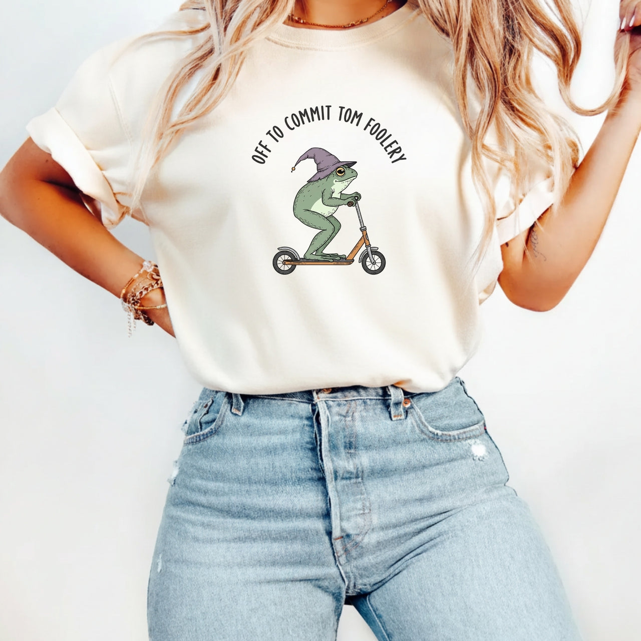Off to Commit Tomfoolery Frog T-Shirt – Funny Weirdcore Meme Unisex Tee