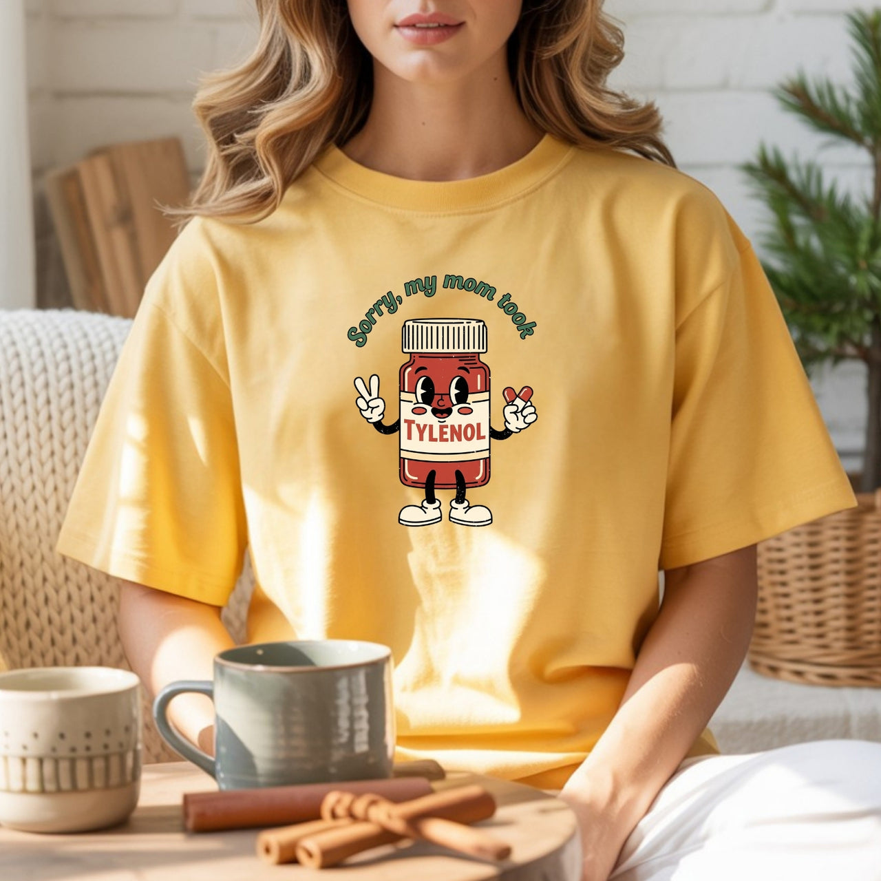 Please Be Patient My Mom Took Pain Relievers T-Shirt – Dark Humor Meme Tee